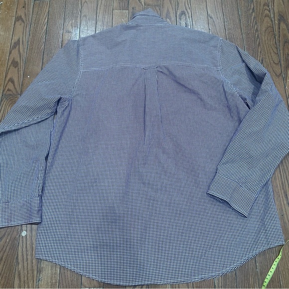 Chaps Maroon and White Plaid Shirt - Picture 10 of 11